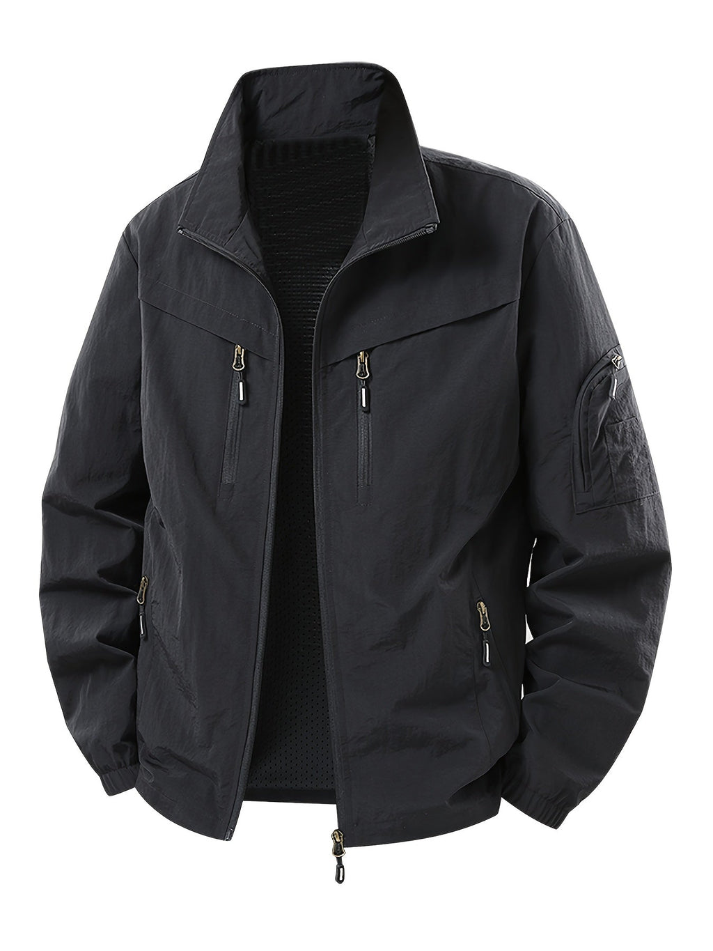 Men's Stand Collar Utility Jacket