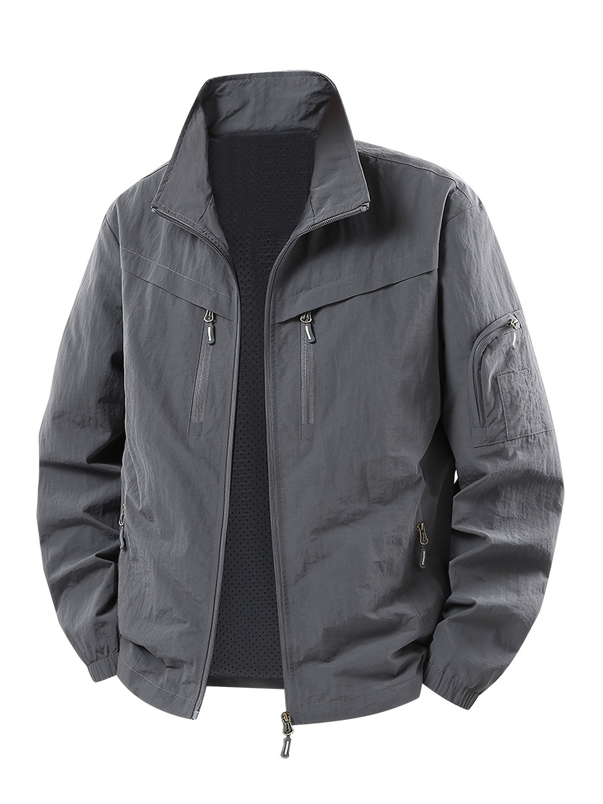 Men's Stand Collar Utility Jacket