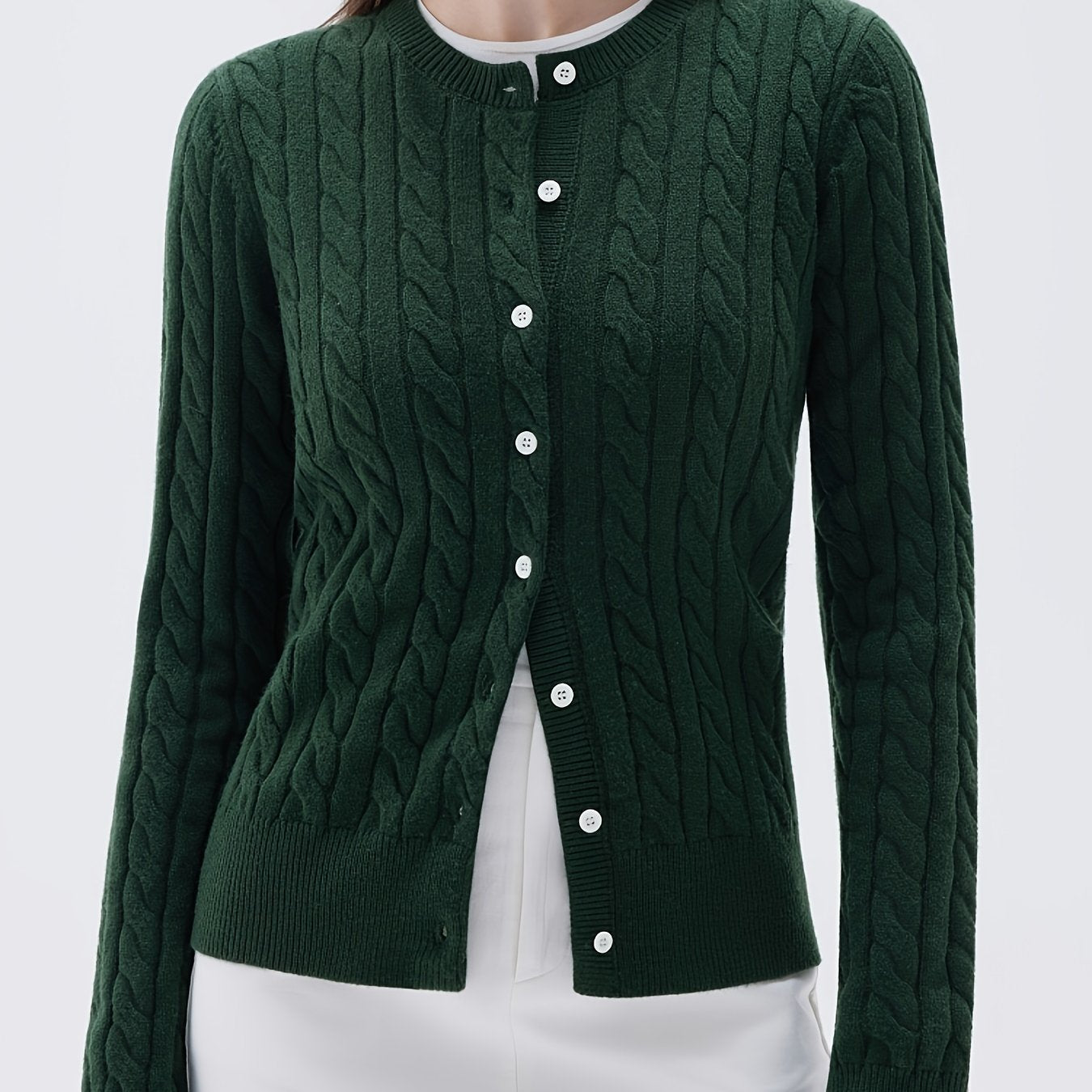 Women's Casual Button-Up Knit Cardigan