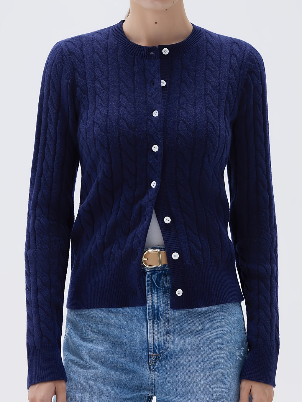 Women's Casual Button-Up Knit Cardigan