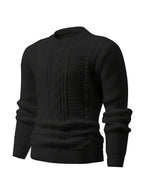 Men's Ribbed Knit Crew Neck Sweater
