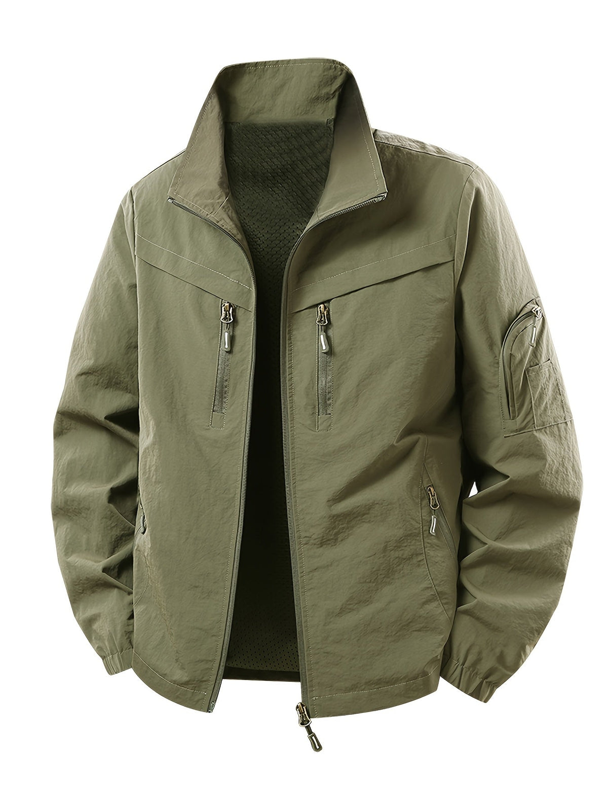 Men's Stand Collar Utility Jacket
