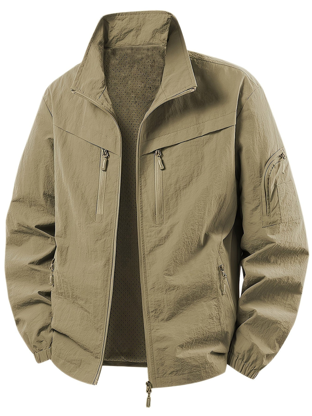 Men's Stand Collar Utility Jacket