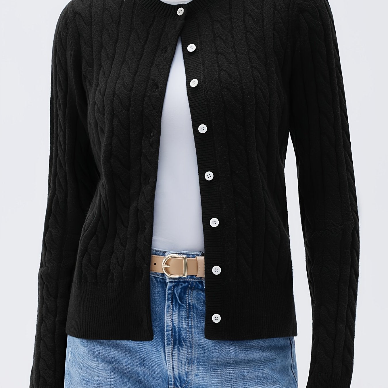 Women's Casual Button-Up Knit Cardigan