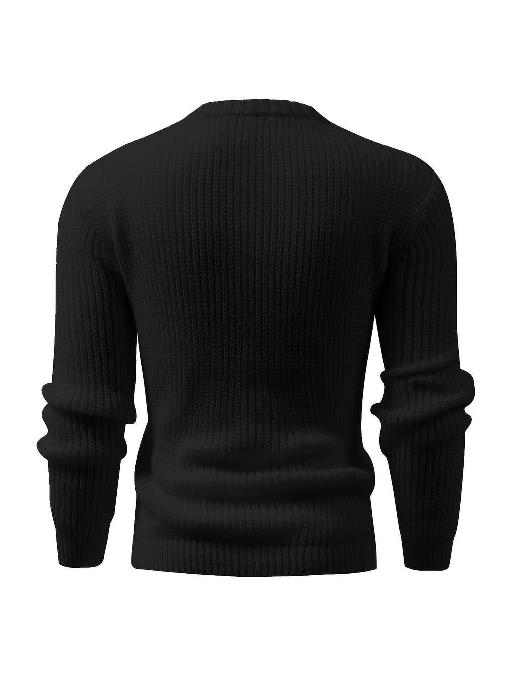 Men's Ribbed Knit Crew Neck Sweater