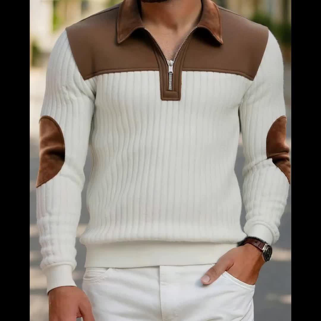 Men's Quarter-Zip Knit Pullover