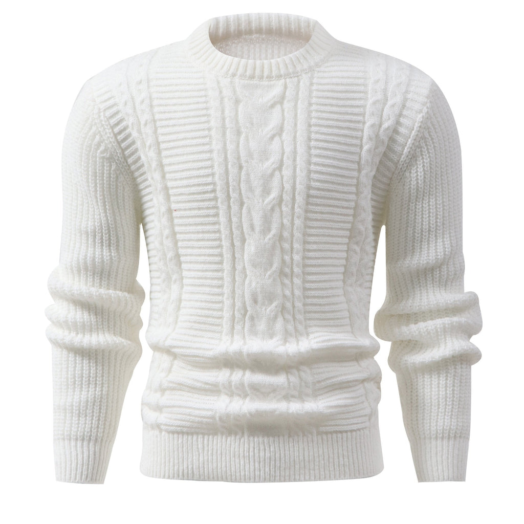 Men's Ribbed Knit Crew Neck Sweater