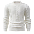 Men's Ribbed Knit Crew Neck Sweater