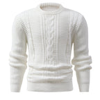 Men's Ribbed Knit Crew Neck Sweater