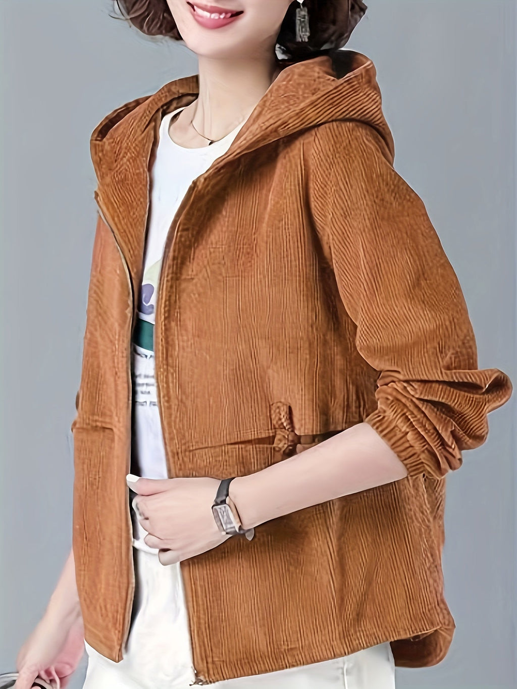Women's Lightweight Hooded Zip-Up Jacket