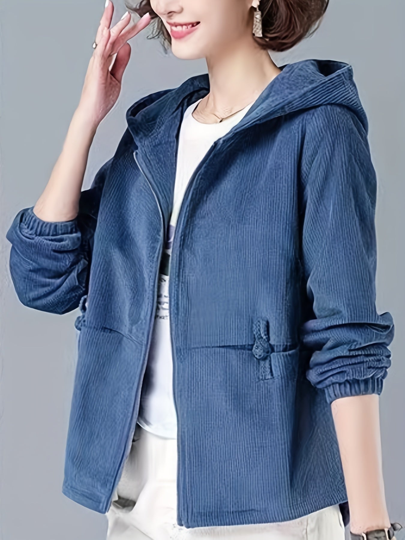Women's Lightweight Hooded Zip-Up Jacket