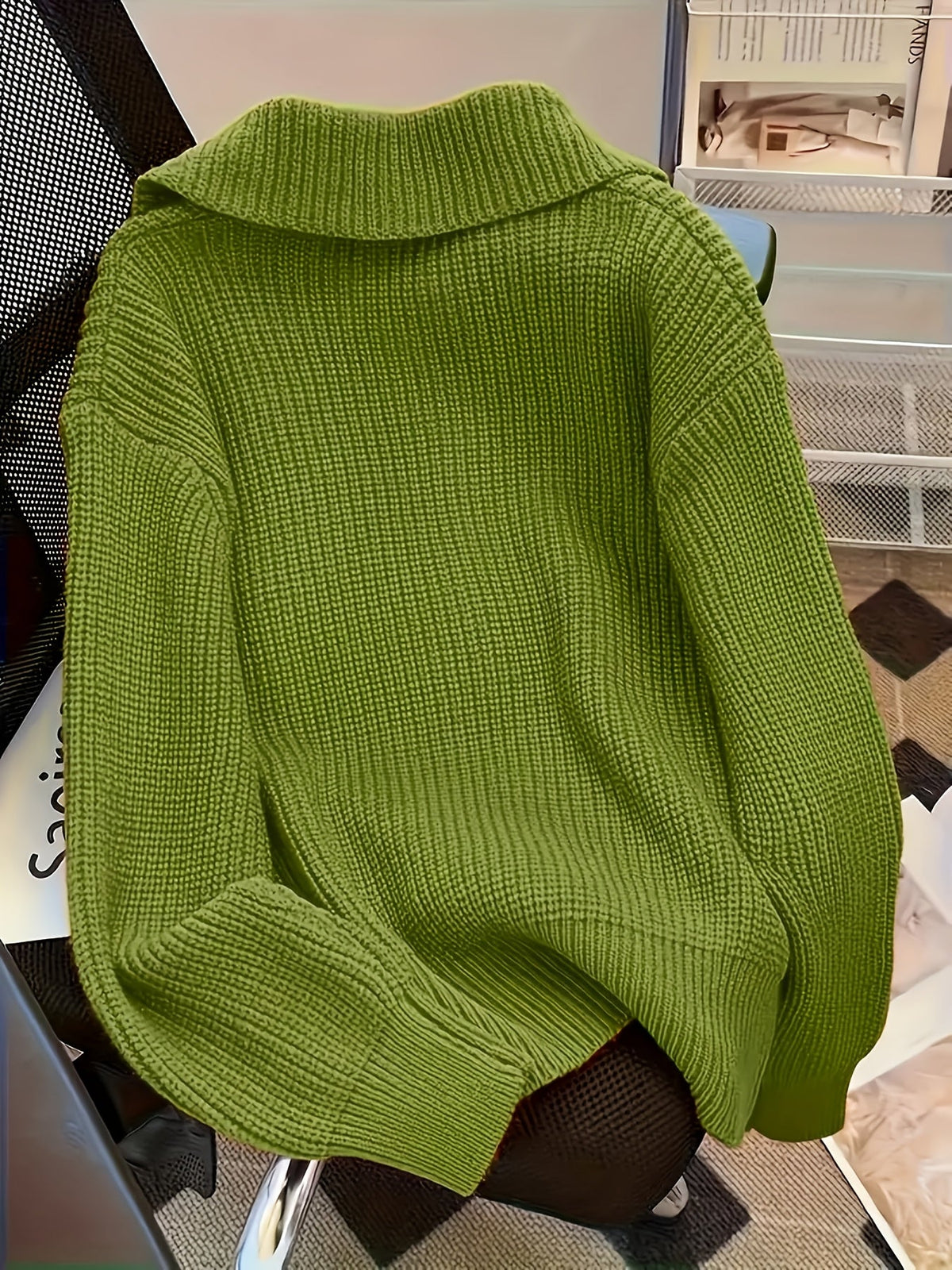 Women's Autumn Reverse Collar Long Sleeve Casual Cardigan Top