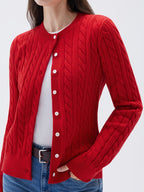 Women's Casual Button-Up Knit Cardigan