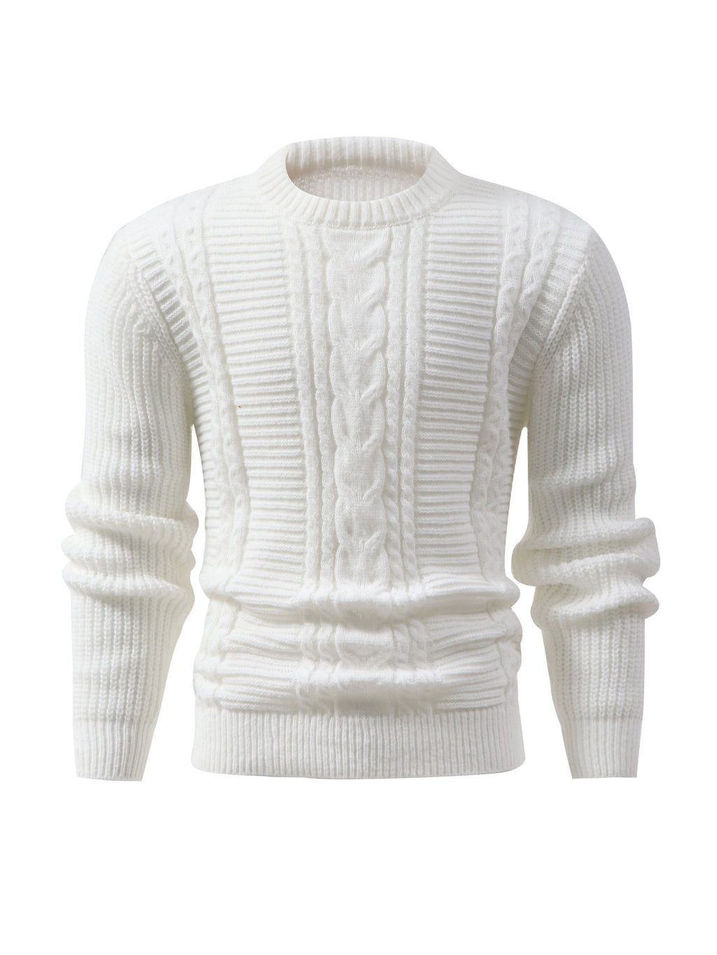 Men's Ribbed Knit Crew Neck Sweater