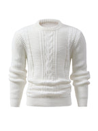 Men's Ribbed Knit Crew Neck Sweater