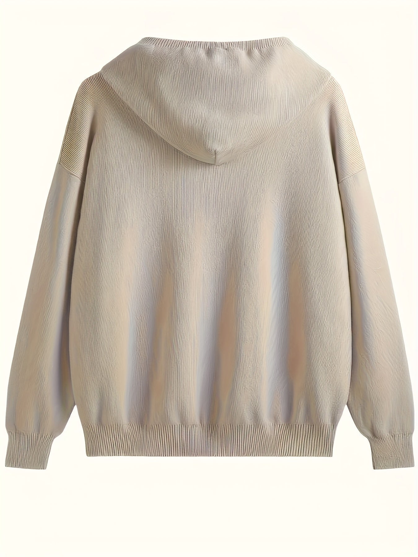 Women's Casual Long Sleeve Knit Hoodie for Fall & Winter