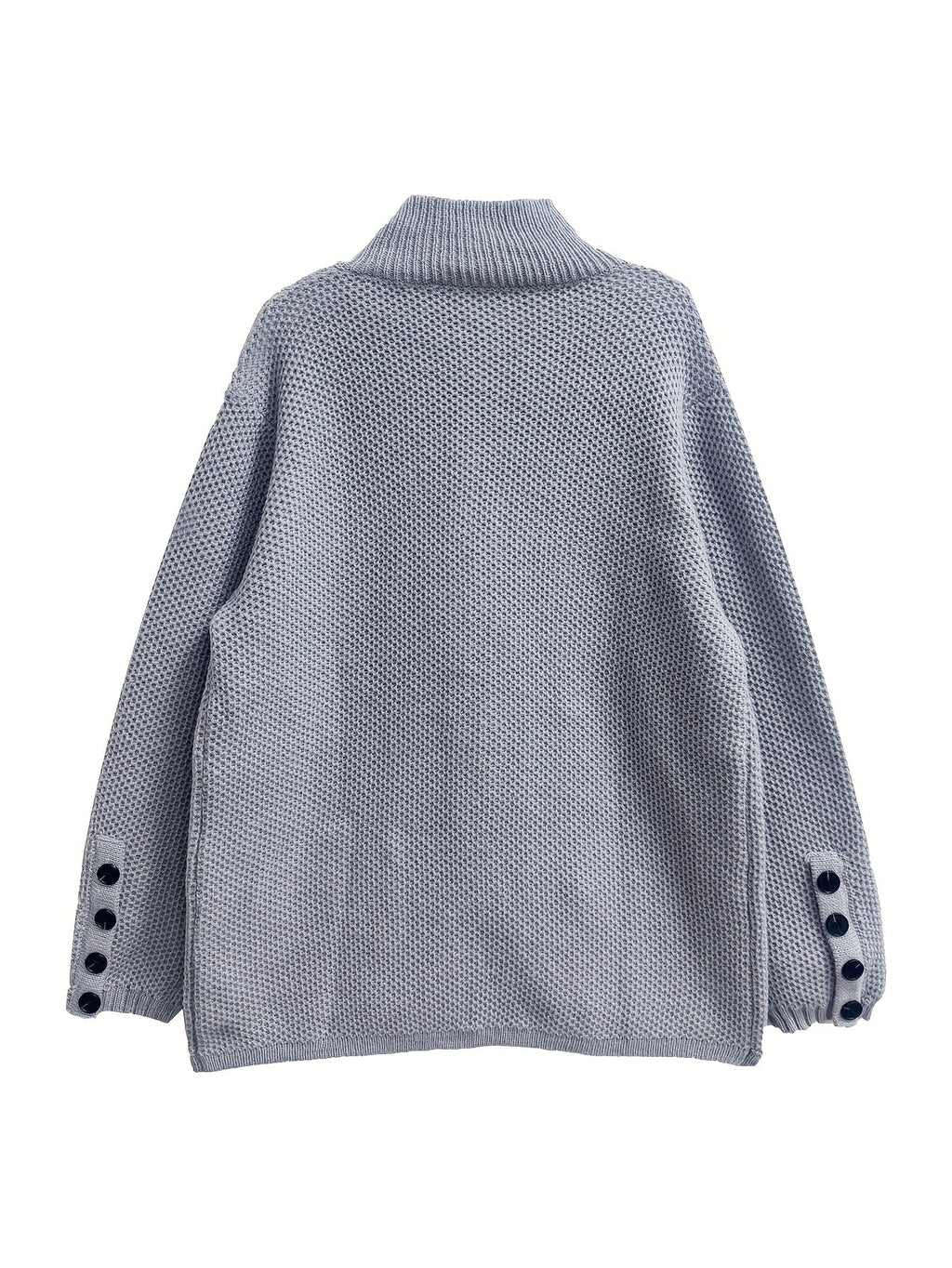 Elegant Women's High Neck Pocket Cardigan Coat