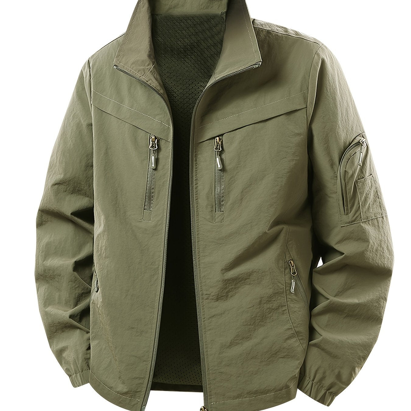 Men's Stand Collar Utility Jacket