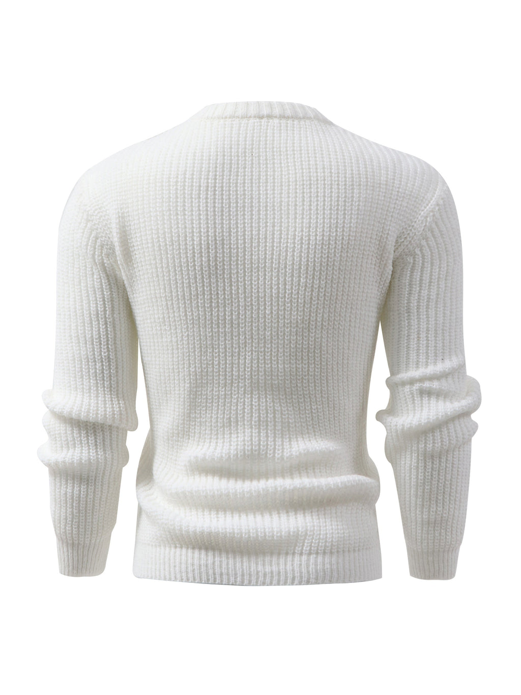Men's Ribbed Knit Crew Neck Sweater