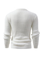 Men's Ribbed Knit Crew Neck Sweater