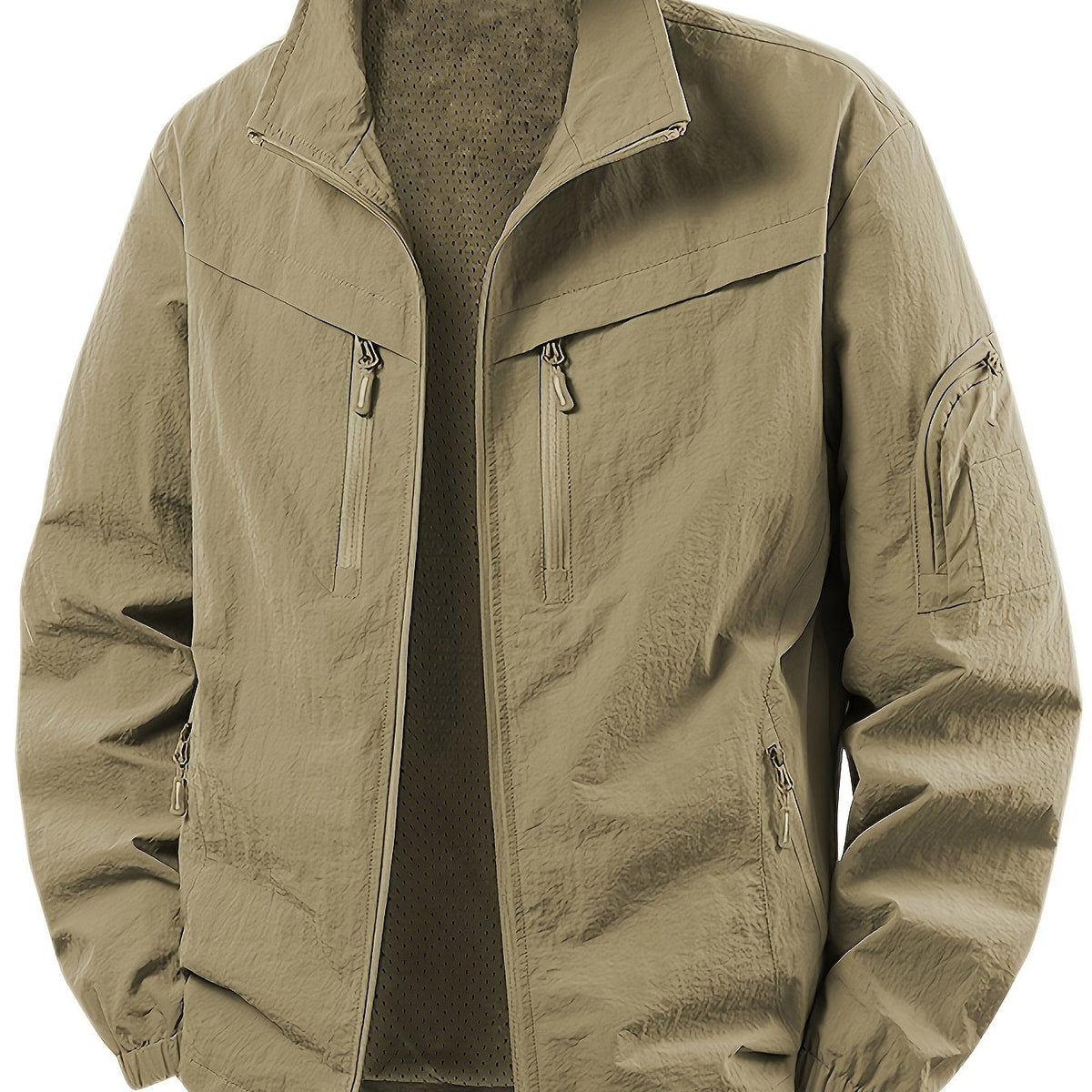 Men's Stand Collar Utility Jacket