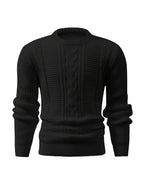 Men's Ribbed Knit Crew Neck Sweater