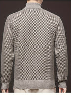 Men's High-Neck Jacquard Knit Sweater