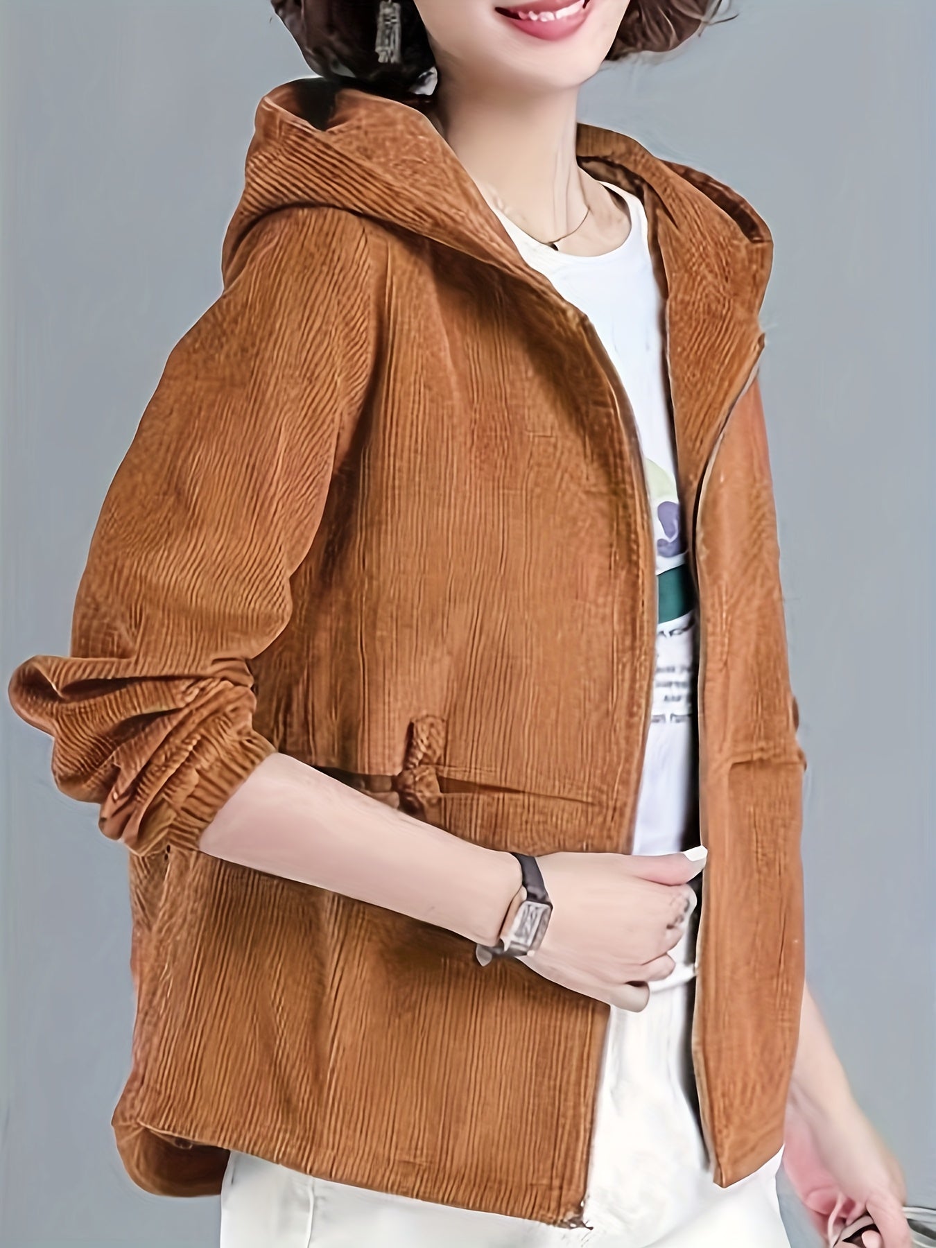 Women's Lightweight Hooded Zip-Up Jacket