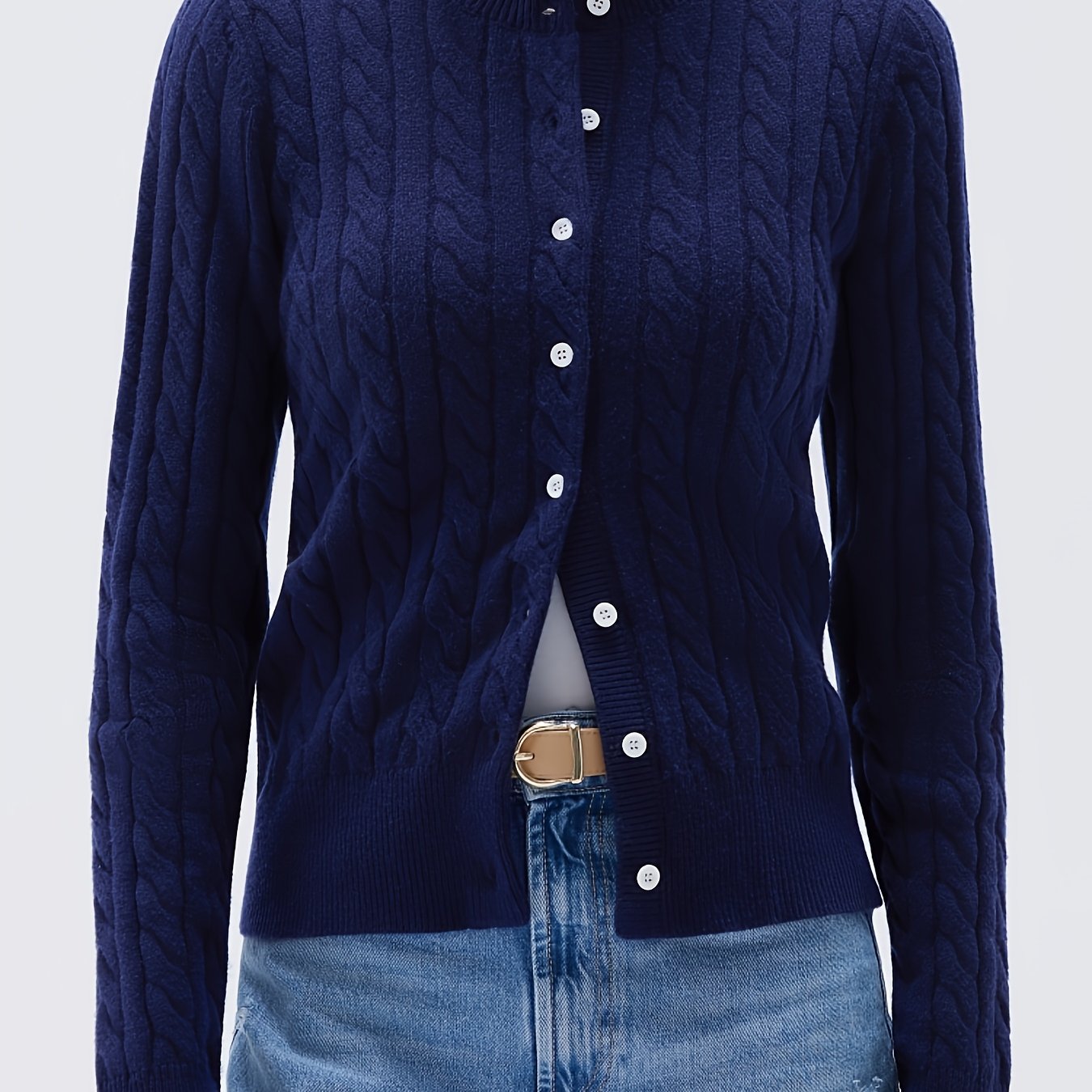 Women's Casual Button-Up Knit Cardigan