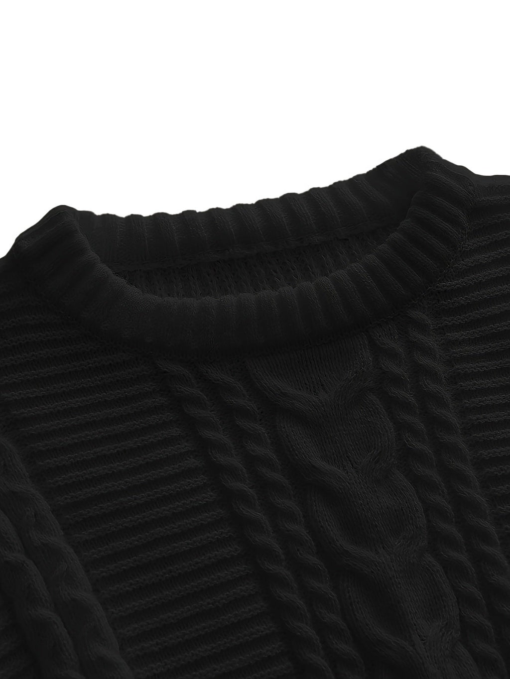 Men's Ribbed Knit Crew Neck Sweater