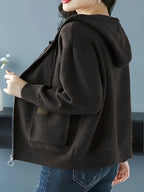Women's Casual Long Sleeve Knit Hoodie for Fall & Winter