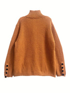 Elegant Women's High Neck Pocket Cardigan Coat