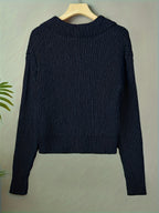 Women's Autumn Reverse Collar Long Sleeve Casual Cardigan Top